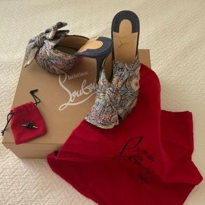 Christian Louboutin paisley-print fabric sandal